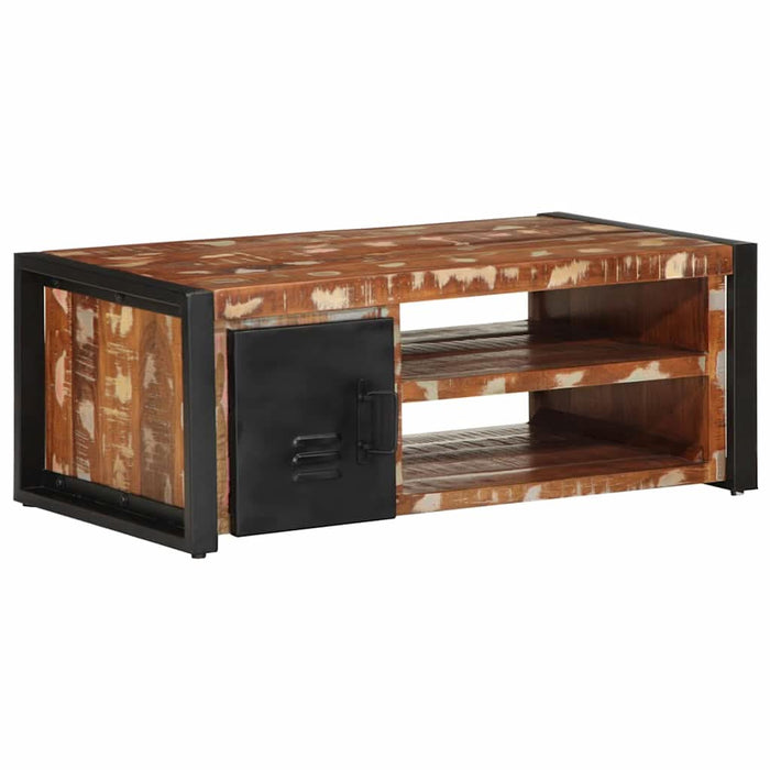 Masuta de cafea multicolora 90x50x36 cm lemn masiv recuperat - WALTI WALTI