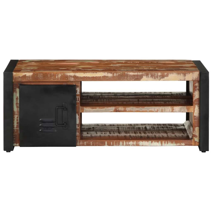 Masuta de cafea multicolora 90x50x36 cm lemn masiv recuperat - WALTI WALTI