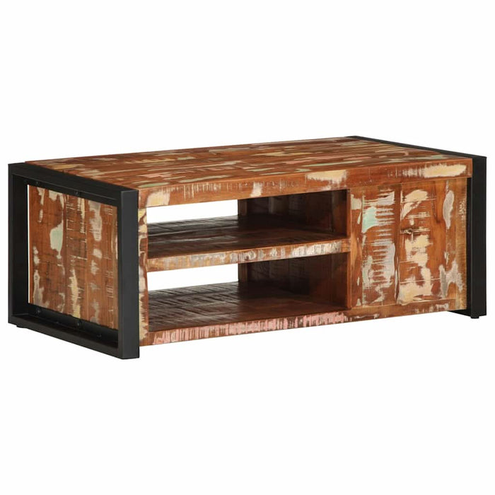 Masuta de cafea multicolora 90x50x36 cm lemn masiv recuperat - WALTI WALTI