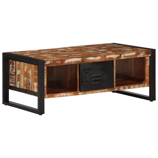 Masuta de cafea multicolora 90x50x36 cm lemn masiv recuperat - WALTI WALTI