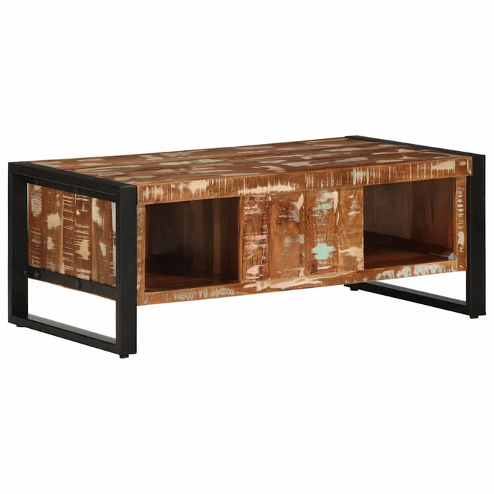 Masuta de cafea multicolora 90x50x36 cm lemn masiv recuperat - WALTI WALTI