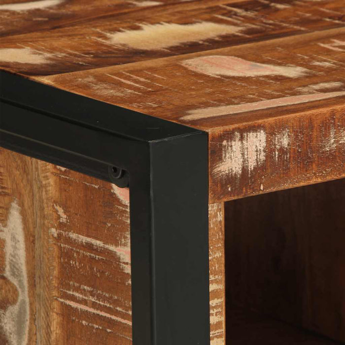 Masuta de cafea multicolora 90x50x36 cm lemn masiv recuperat - WALTI WALTI