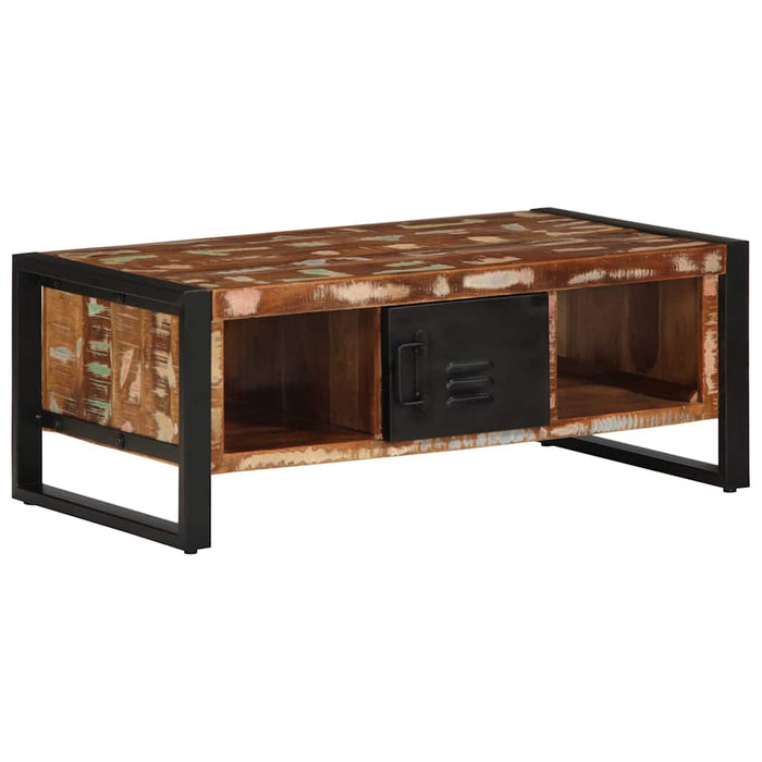 Masuta de cafea multicolora 90x50x36 cm lemn masiv recuperat - WALTI WALTI