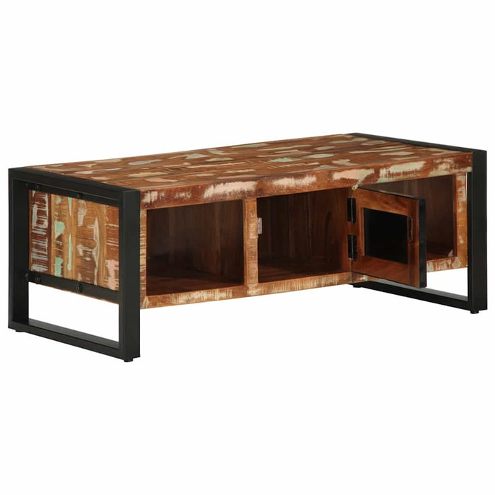 Masuta de cafea multicolora 90x50x36 cm lemn masiv recuperat - WALTI WALTI