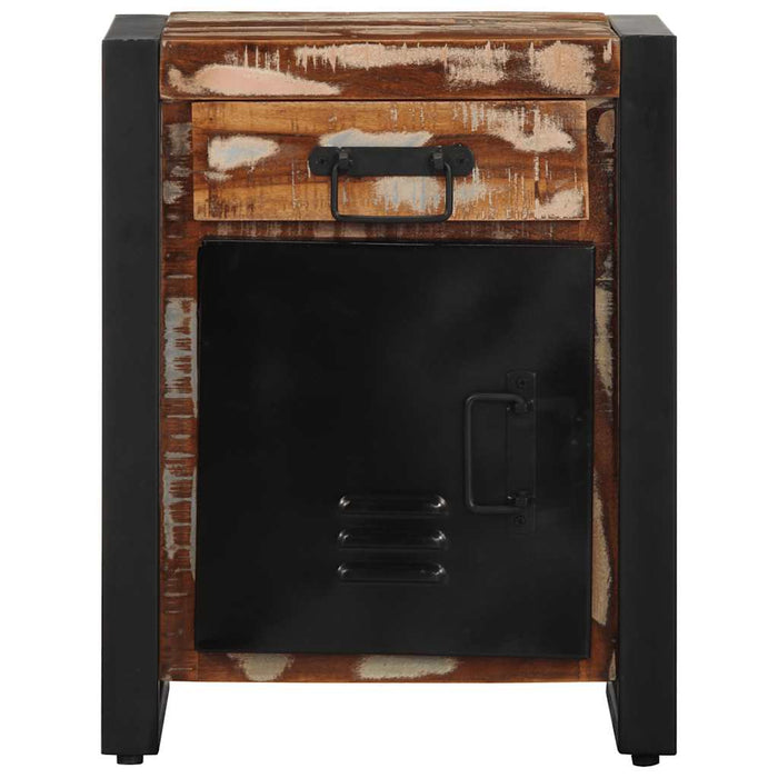 Noptiera multicolor 40x30x50 cm lemn masiv recuperat - WALTI WALTI