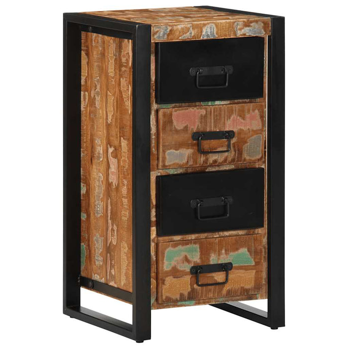 Dulap cu sertar multicolor 40x40x90 cm lemn masiv recuperat - WALTI WALTI