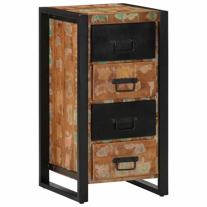 Dulap cu sertar multicolor 40x40x90 cm lemn masiv recuperat - WALTI WALTI