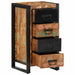 Dulap cu sertar multicolor 40x40x90 cm lemn masiv recuperat - WALTI WALTI