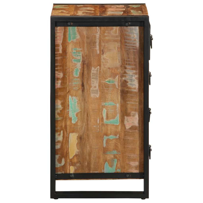 Dulap cu sertar multicolor 40x40x90 cm lemn masiv recuperat - WALTI WALTI