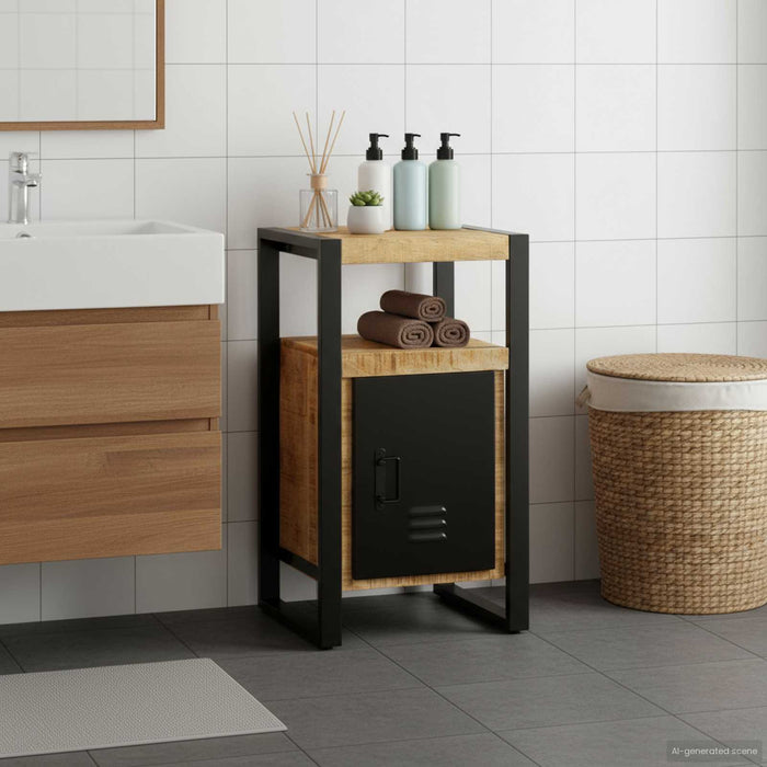 Dulap de Baie cu raft Maro 40 x 35 x 75 cm Lemn masiv de mango - WALTI WALTI