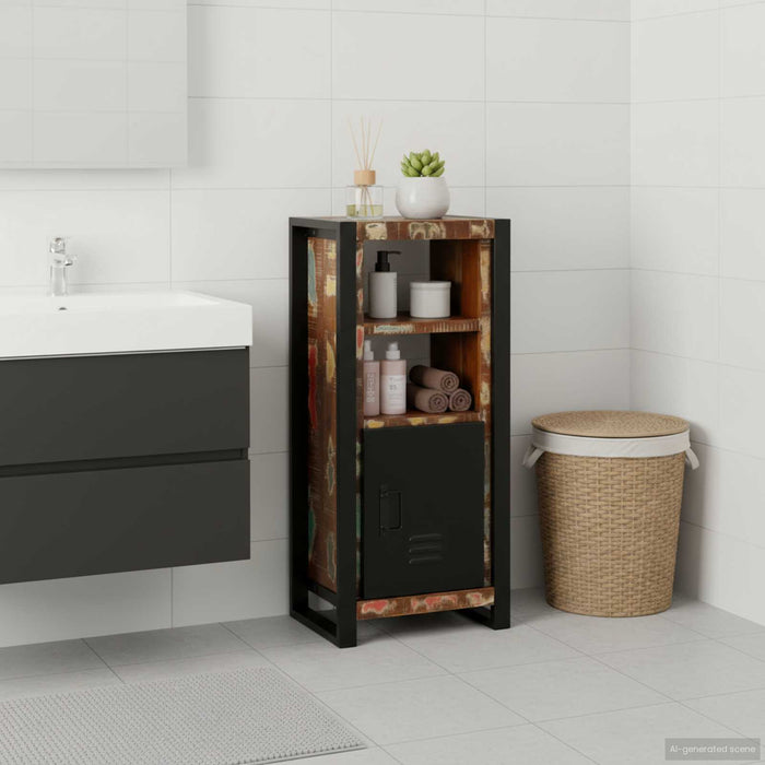 Dulap de Baie cu raft Maro 40 x 30 x 90 cm Lemn masiv recuperat - WALTI WALTI