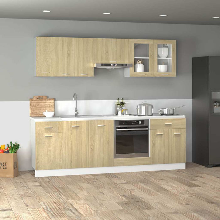 Set dulap de bucătărie “Lyon”, 8 piese, stejar sonoma WALTI