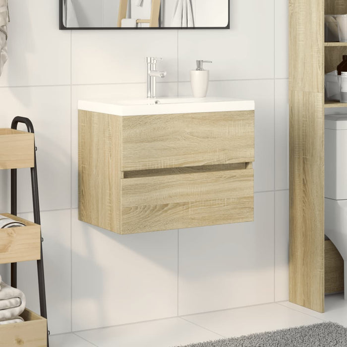 Set mobilier de baie, 2 piese, ceramică și lemn prelucrat - WALTI WALTI