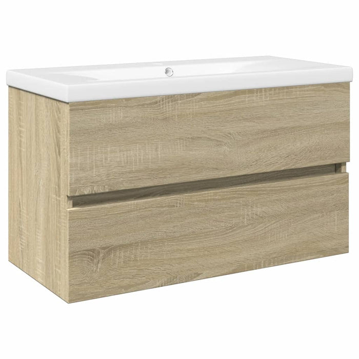Set mobilier de baie, 2 piese, ceramică și lemn prelucrat WALTI