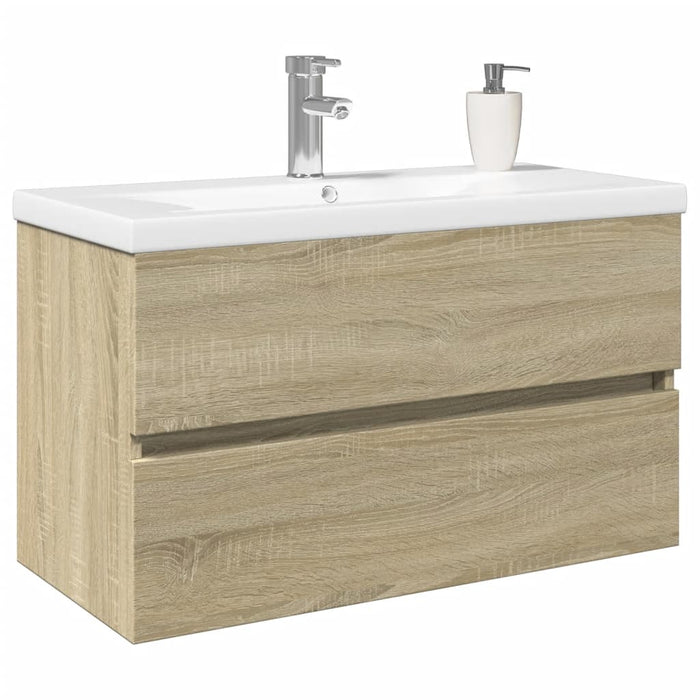 Set mobilier de baie, 2 piese, ceramică și lemn prelucrat WALTI