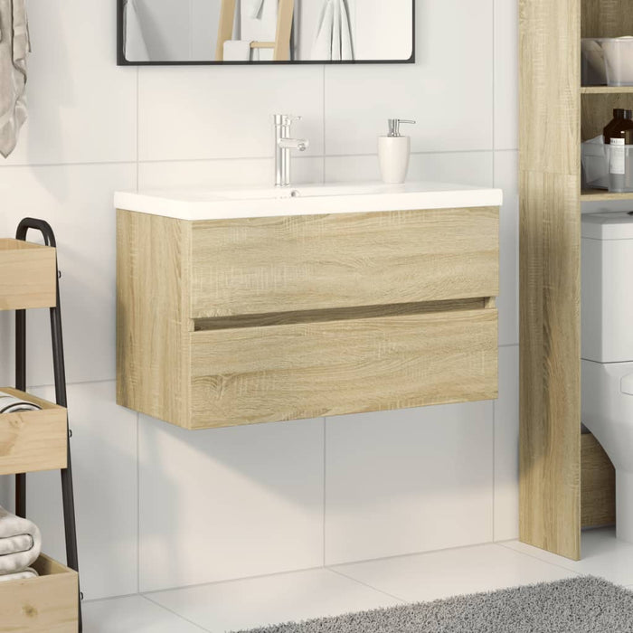 Set mobilier de baie, 2 piese, ceramică și lemn prelucrat WALTI