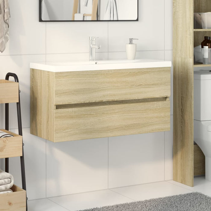 Set mobilier de baie, 2 piese, ceramică și lemn prelucrat - WALTI WALTI