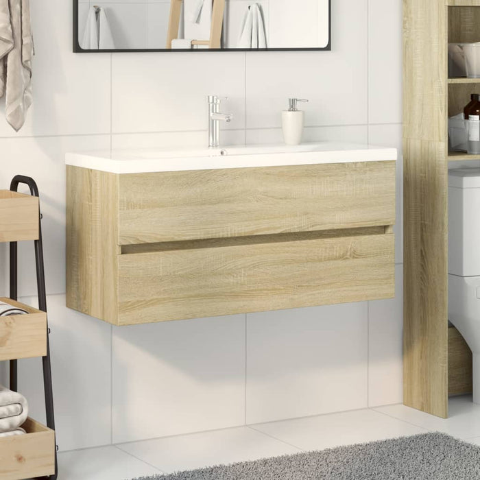 Set mobilier de baie, 2 piese, ceramică și lemn prelucrat - WALTI WALTI