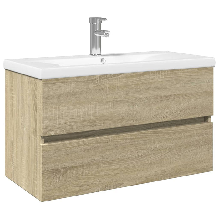 Set mobilier de baie, 2 piese, ceramică și lemn prelucrat WALTI
