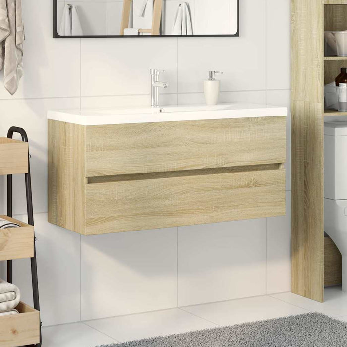 Set mobilier de baie, 2 piese, ceramică și lemn prelucrat - WALTI WALTI