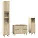 Set mobilier de baie, 3 piese, stejar sonoma, lemn prelucrat - WALTI WALTI