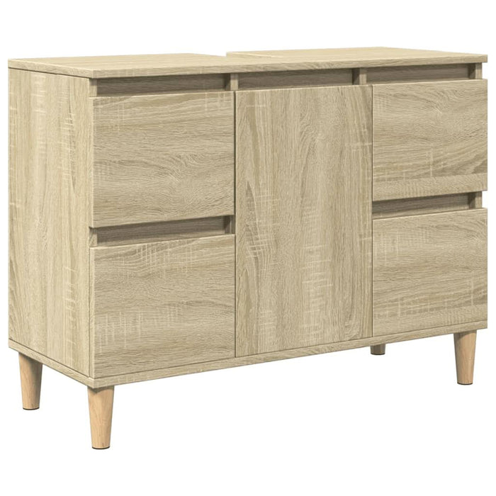Set mobilier de baie, 3 piese, stejar sonoma, lemn prelucrat - WALTI WALTI