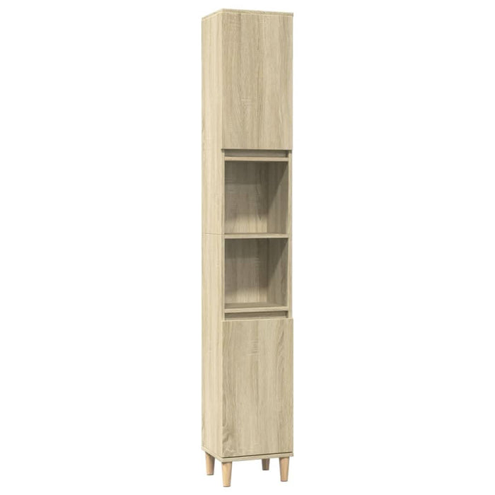 Set mobilier de baie, 3 piese, stejar sonoma, lemn prelucrat - WALTI WALTI
