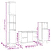 Set mobilier de baie, 3 piese, stejar sonoma, lemn prelucrat - WALTI WALTI