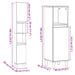 Set mobilier de baie, 3 piese, stejar sonoma, lemn prelucrat - WALTI WALTI