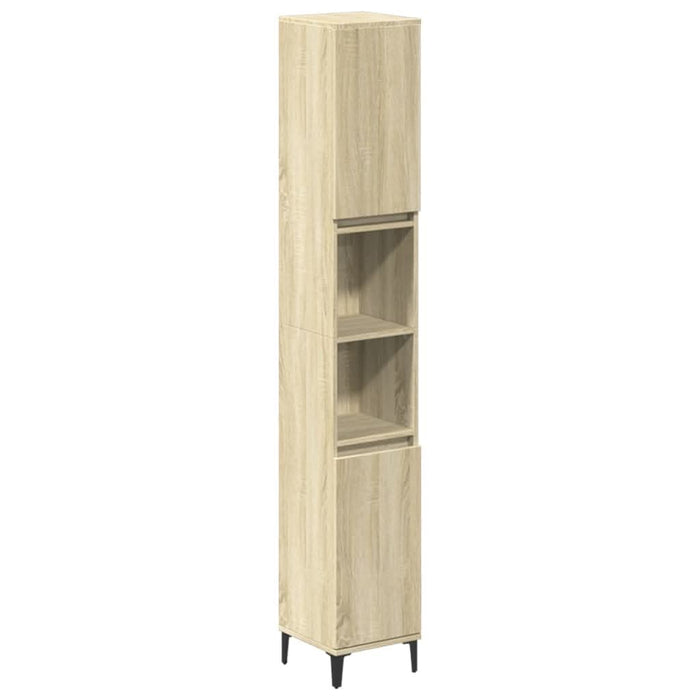 Set mobilier de baie, 3 piese, stejar sonoma, lemn prelucrat - WALTI WALTI