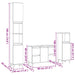 Set mobilier de baie, 3 piese, stejar sonoma, lemn prelucrat - WALTI WALTI