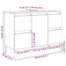 Set mobilier de baie, 3 piese, stejar sonoma, lemn prelucrat - WALTI WALTI