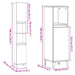 Set mobilier de baie, 3 piese, stejar sonoma, lemn prelucrat - WALTI WALTI