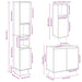 Set mobilier de baie, 3 piese, stejar sonoma, lemn prelucrat - WALTI WALTI