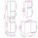Set mobilier de baie, 3 piese, stejar sonoma, lemn prelucrat - WALTI WALTI