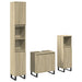 Set mobilier de baie, 3 piese, stejar sonoma, lemn prelucrat - WALTI WALTI
