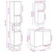 Set mobilier de baie, 3 piese, stejar sonoma, lemn prelucrat - WALTI WALTI