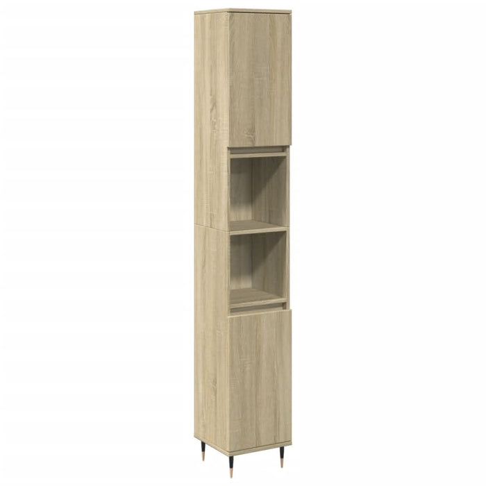 Set mobilier de baie, 3 piese, stejar sonoma, lemn prelucrat - WALTI WALTI