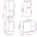 Set mobilier de baie, 3 piese, stejar sonoma, lemn prelucrat - WALTI WALTI