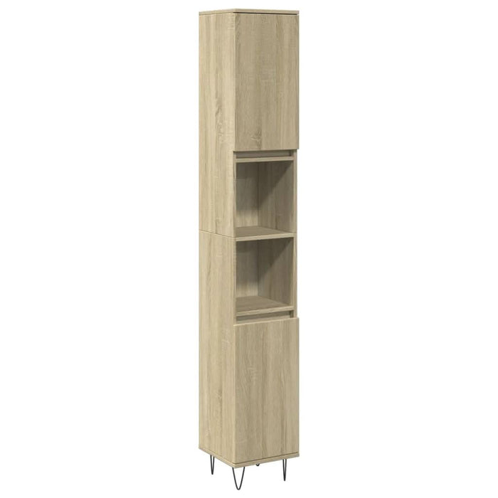 Set mobilier de baie, 3 piese, stejar sonoma, lemn prelucrat - WALTI WALTI