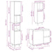 Set mobilier de baie, 3 piese, stejar sonoma, lemn prelucrat - WALTI WALTI