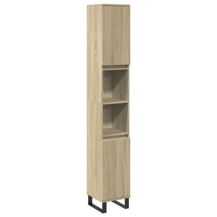 Set mobilier de baie, 3 piese, stejar sonoma, lemn prelucrat - WALTI WALTI