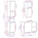 Set mobilier de baie, 3 piese, stejar sonoma, lemn prelucrat - WALTI WALTI