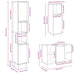 Set mobilier de baie, 3 piese, stejar sonoma, lemn prelucrat - WALTI WALTI