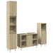 Set mobilier de baie, 3 piese, stejar sonoma, lemn prelucrat - WALTI WALTI