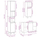 Set mobilier de baie, 3 piese, stejar sonoma, lemn prelucrat - WALTI WALTI