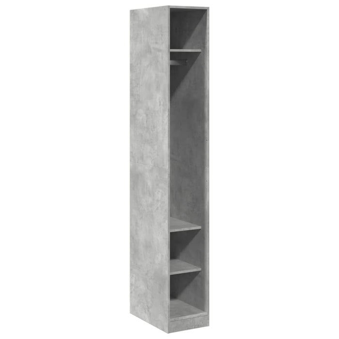Șifonier, gri beton, 30x50x200 cm, lemn prelucrat - WALTI WALTI