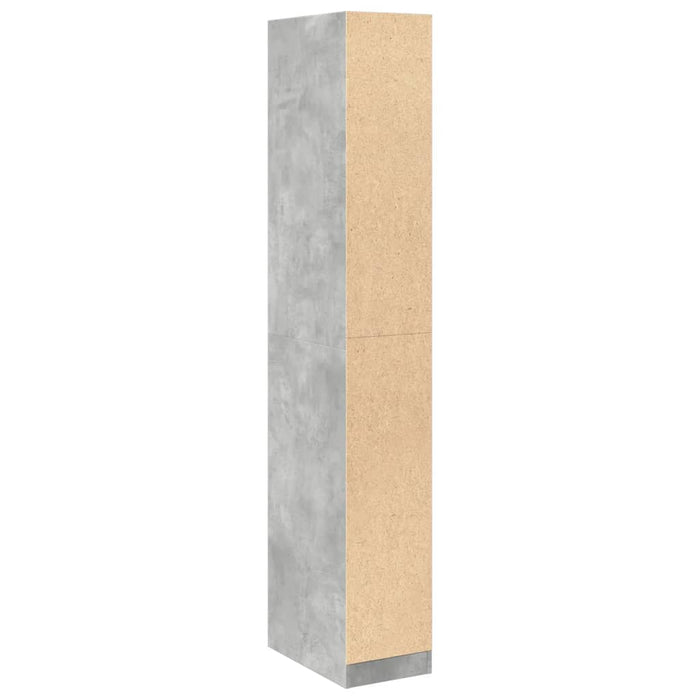 Șifonier, gri beton, 30x50x200 cm, lemn prelucrat - WALTI WALTI