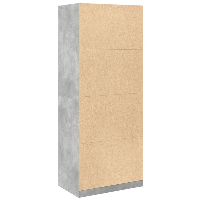 Șifonier, gri beton, 80x50x200 cm, lemn prelucrat WALTI