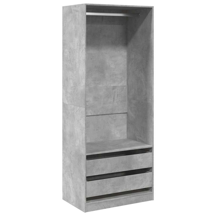 Șifonier, gri beton, 80x50x200 cm, lemn prelucrat - WALTI WALTI
